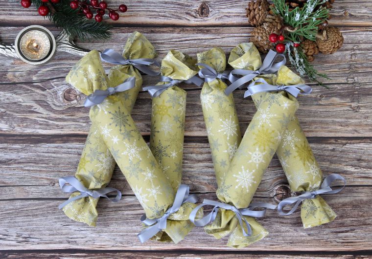 Luxury Reusable Fabric Christmas Crackers