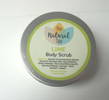 Lime Body Scrub 200g - plastic free - Made in the UK