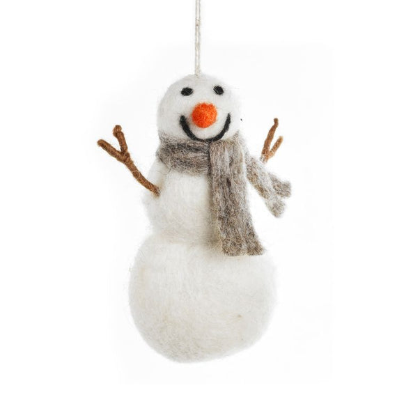 Norman the Snowman Handmade Christmas Decoration
