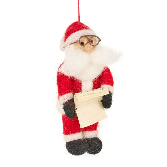 Handmade Felt Santa Christmas Decoration