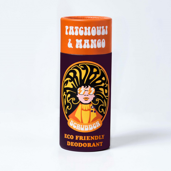 Scrubber Plastic Free + Vegan Deodorant - Patchouli & Mango