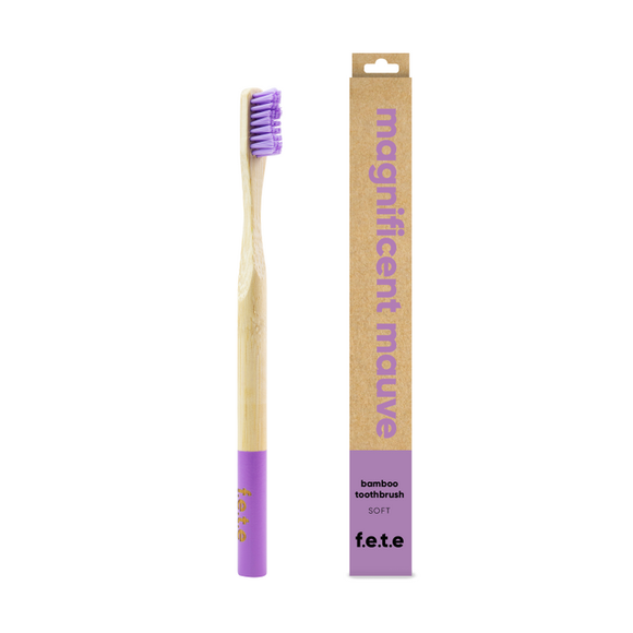 ‘Magnificent Mauve' Bamboo Toothbrush -Soft