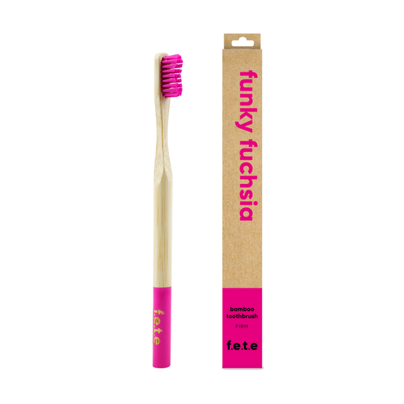 Funky Fuchsia Bamboo Toothbrush - Firm