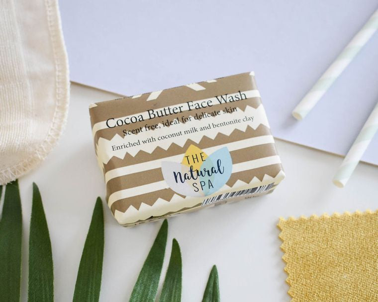 Cocoa Butter Face Wash Bar - 75g - Plastic Free - Vegan