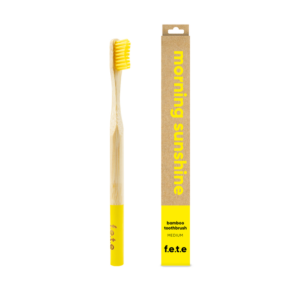 ‘Morning Sunshine' Bamboo Toothbrush - Medium