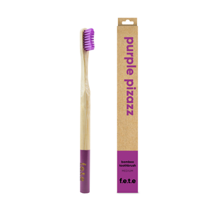 Purple Pizazz Bamboo Toothbrush - Medium