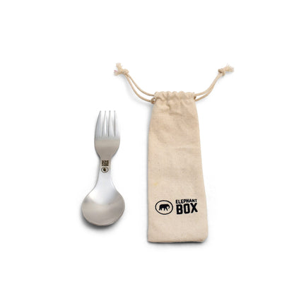 Stainless Steel Spork & Cotton Bag - SW Coast Refills 